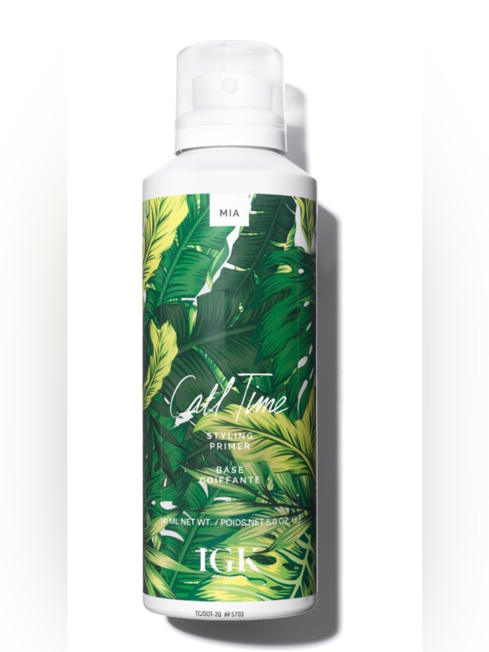 GK Chill Time Styling Primer - Green Leaf Print Bottle